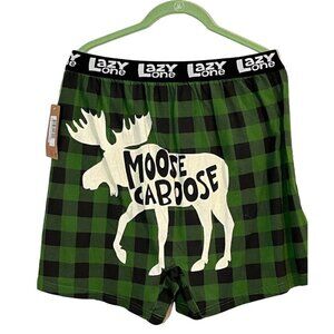 Buffalo Plaid Shorts L Green Fleece Moose Caboose Winter Preppy Modern Classic